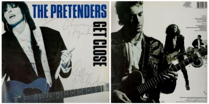 The Pretenders signed Get Close 33rpm record sleeve. Signed by Chrissie Hynde, Robbie Mcintosh,