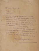 Paul Margueritte signed vintage handwritten letter. Paul Margueritte (20 February 1860 - 29 December