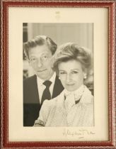 HRH PRINCESS ALEXANDRA OF KENT & THE HON SIR ANGUS OGILVY A hand signed glazed presentation