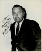 Jonathan Winters signed 10x8inch black and white photo. Actor and comedian. Dedicated. Good