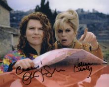Absolutely Fabulous smash hit TV comedy series 8x10 photo signed by Joanna Lumley (Patsy) and