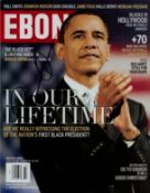 Barrack Obama signed Ebony Magazine dated March 2008 signature on the cover. Good Condition. All