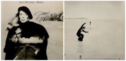 Joni Mitchell signed Hejira 33rpm record sleeve. Record included. Good Condition. All autographs