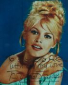 Brigitte Bardot signed 10x8 inch colour photo dedicated. Good Condition. All autographs come with