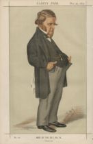 Vanity Fair print. Titled Men of the Day No 74. Subject Mr Edward Ward. Dated 20/11/1873. Approx