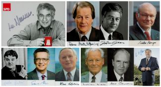 Political collection 10, signed 6x4 inch assorted photos includes German well-known names such as