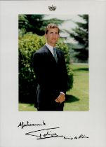 King Felipe VI signed 12x8 inch colour photo. Felipe VI (Felipe Juan Pablo Alfonso de Todos los