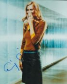 Claudia Schiffer signed 10x8 inch colour photo signed in blue felt tip. Good Condition. All