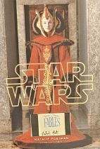 Natalie Portman signed card mounted within colour Star Wars photo. Approx overall size 16x12inch.