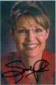 Sarah Palin signed 6x4 inch colour photo. Good Condition. All autographs come with a Certificate