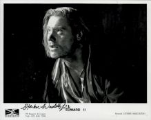 Stephen Waddington signed 10x8inch black and white movie still from Edward II. Good Condition. All