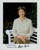 Laura Bush signed 10x8 inch colour photo. Laura Welch Bush (born Laura Lane Welch; November 4, 1946)