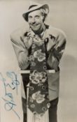 Arthur English signed 6x4inch black and white photo. TV and film comedy legend. Good Condition.