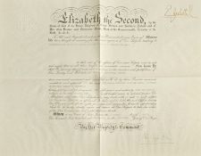 HM QUEEN ELIZABETH II & BRITISH PRIME MINISTER ALEC DOUGLAS-HOME. Hand signed Court of St James's 19