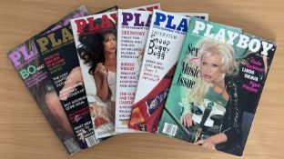USA Playboy magazine collection. 6 in total. Includes August 1980, December 1987, February 1995,