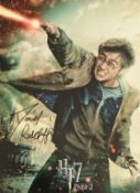 Daniel Radcliffe signed Harry Potter 16x12inch colour photo. Good Condition. All autographs come