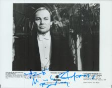 Klaus Maria Brandauer signed 10x8 inch black and white promo photo for the movie "Burning Secret".