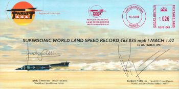 Andy Green and Richard Noble signed Supersonic World Land Speed Record FDC. 15TH Oct 1997. Good