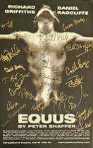 Multi-signed Equus Broadway poster. Amongst the signatures are Richard Griffiths, Daniel