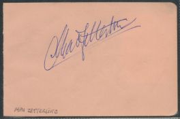 Mai Zetterling signed album page. Good Condition. All autographs come with a Certificate of