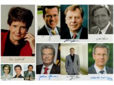 Political collection 10, signed 6x4 inch assorted photos includes German well-known names such as
