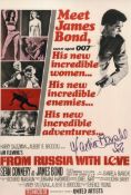 007 James Bond movie From Russia With Love 8x12 inch colour movie poster photo signed by Martine