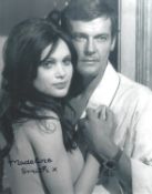 Madeline Smith signed 10x8 inch James Bond Live and Let Die black and white photo. Good Condition.
