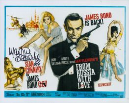James Bond actress Martine Beswick signed 10 x 8 colour From Russia with Love Movie poster photo.