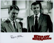 Edward Fox signed James Bond Never Say Never Again 10 x 8 inch b/w photo. He appeared as M in the