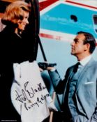 Honor Blackman signed 10x8 inch Goldfinger colour photo. Good Condition. All autographs come with
