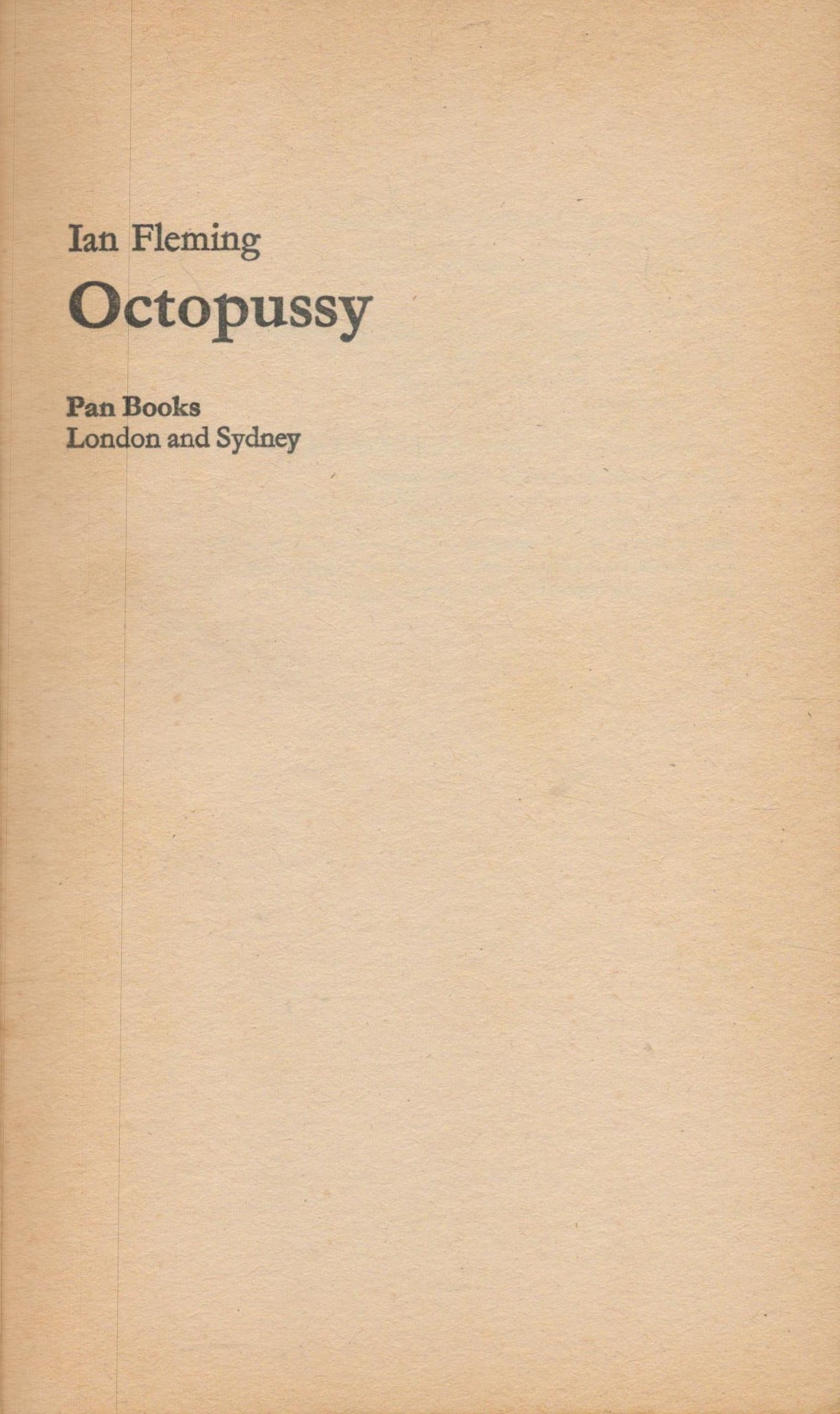 Octopussy paperback book by Pan Books. UNSIGNED. Good Condition. All autographs come with a - Image 2 of 3