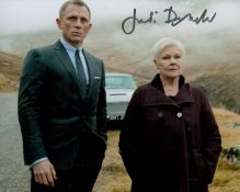 Judi Dench as M in Skyfall signed super 10 x 8 inch colour photo with James Bond Daniel Craig.