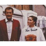 007 James Bond movie Octopussy 8x10 colour Roger Moore candid photo signed by actress Vera