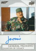 James Bond Autographed Trading Card No.A-CO Joaquin Cosio General Medrano, Quantum of Solace. He