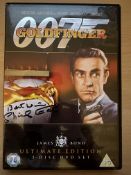 007 James Bond movie Goldfinger movie DVD signed by Bond girl Shirley Eaton to the cover. Comes with