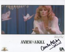 007 James Bond movie 'A View to a KIll' colour 8x10 photo signed by actress Carole Ashby. Good
