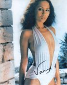 007 James Bond actress and former 1980's topless Page 3 model Vanya Seager signed 8x10 Octopussy