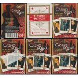 Casino Royale playing cards in original boxes. 6 in total, 1 unopened. Good Condition. All