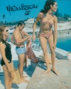 James Bond actress Martine Beswick signed 10 x 8 colour sexy swim suit photo with Sean Connery.