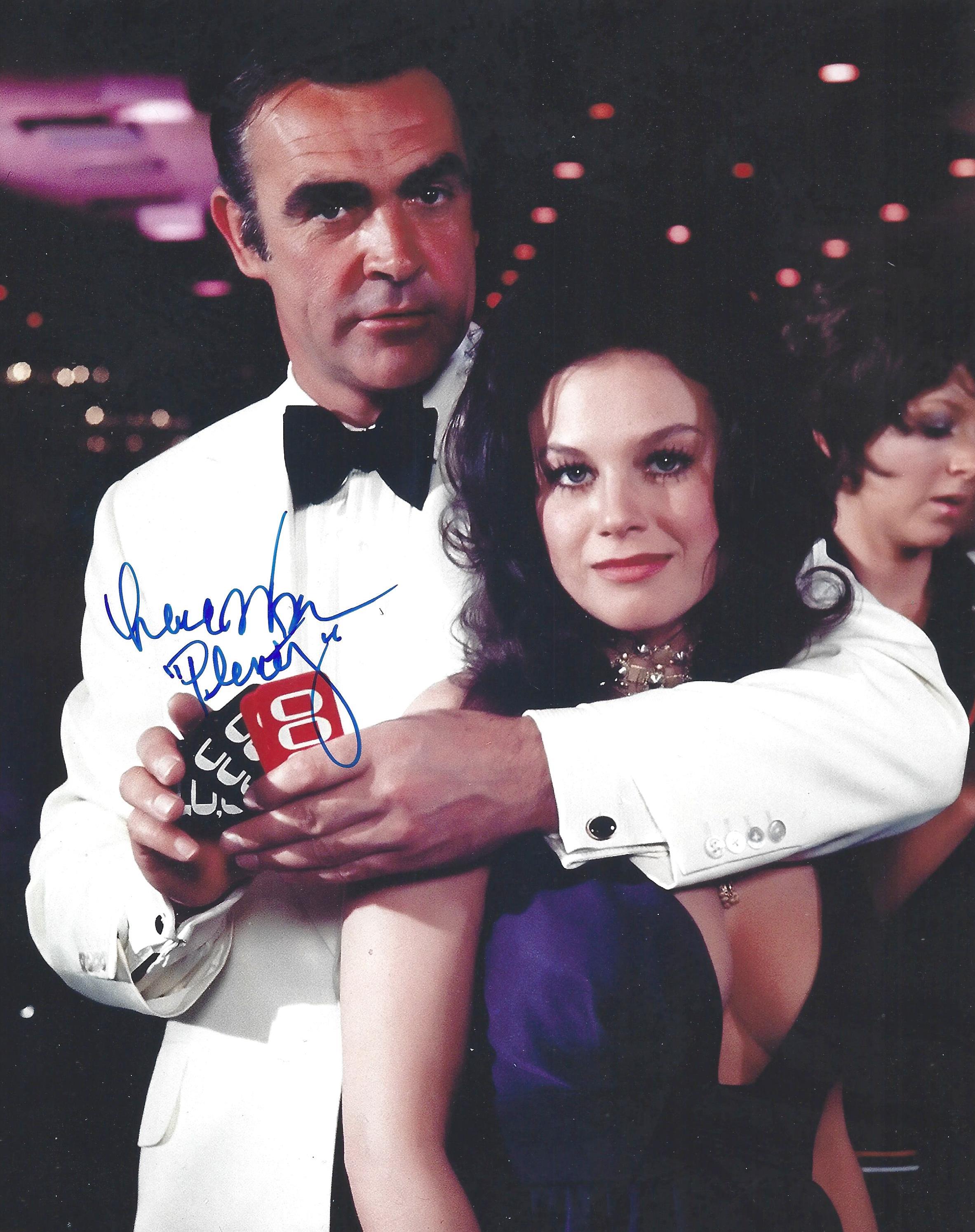 Lana Wood signed 10x8 inch James Bond Diamonds are Forever colour photo. Good Condition. All