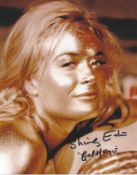 Shirley Eaton signed 10x8 inch James Bond Goldfinger colour photo. Good Condition. All autographs