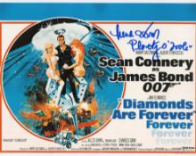 007 James Bond movie Diamonds are Forever 8x10 colour poster photo signed by actress Lana Wood as