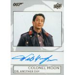 James Bond autographed Upper Deck Trading Card No.A-WL signed Will Yun Lee Colonel Moon. Die Another