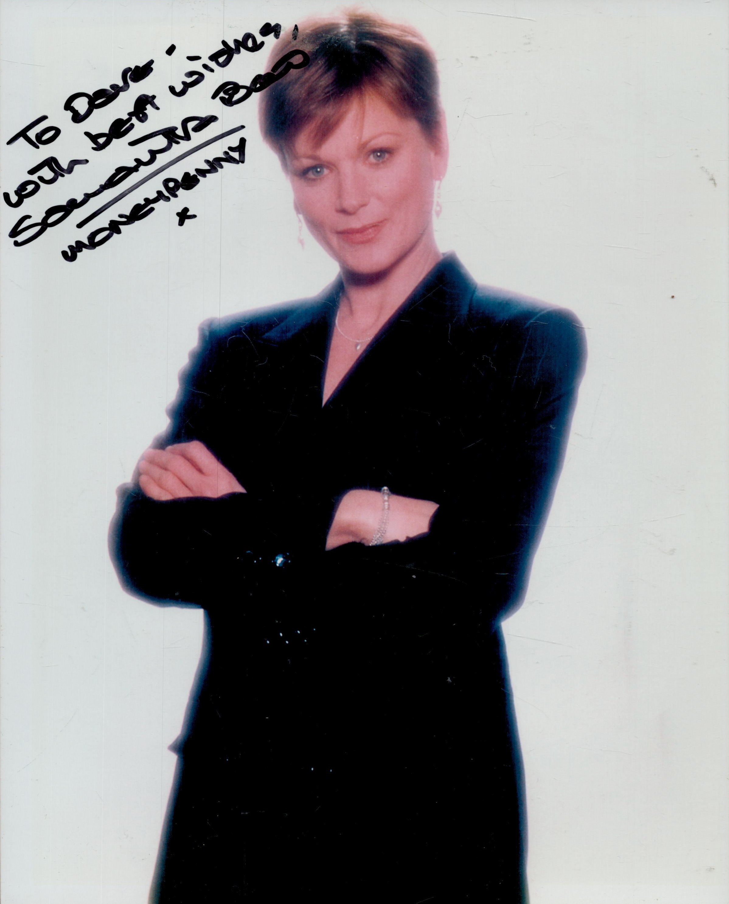 Samantha Bond signed 10x8 inch colour photo dedicated. Good Condition. All autographs come with a