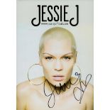 Jessie J signed 8x6 inch colour promo photo. Good Condition Est