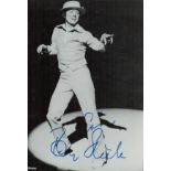 Tommy Steele OBE signed black & white photo 6x4 Inch. Dedicated. Known professionally as Tommy