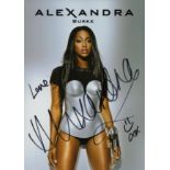 Alexandra Burke signed 6x4 inch colour promo photo. Good Condition Est