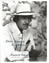 Gilbert Roland signed 10x8 inch black and white photo dedicated. Good Condition Est