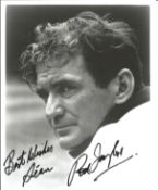 Rod Taylor signed 10x8 inch black and white photo dedicated. Good Condition Est