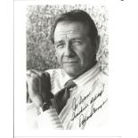 Richard Crenna signed 10x8 inch black and white photo dedicated. Good Condition Est